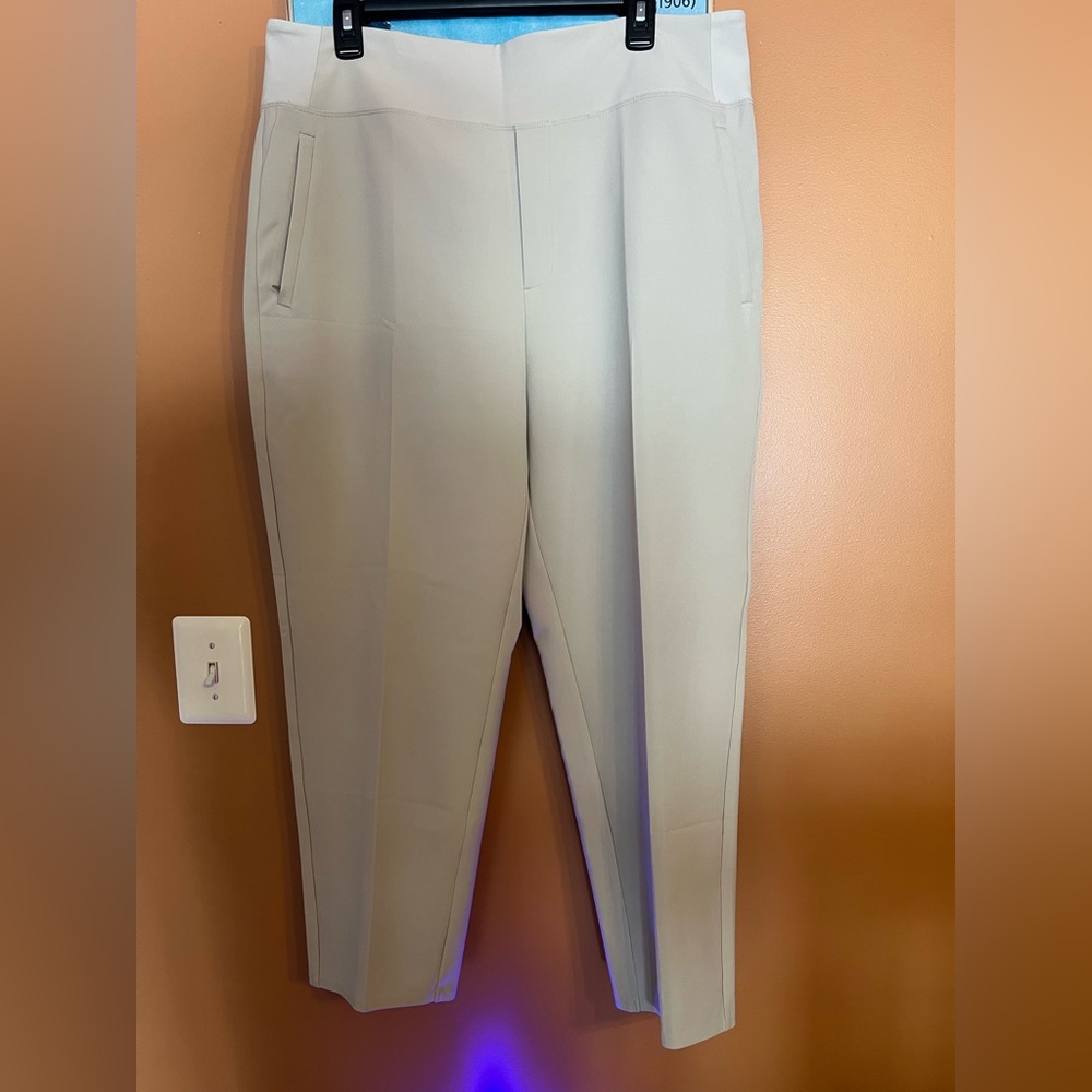 Athleta Creme skinny pants SZ 16 NWOT - Picture 2 of 4